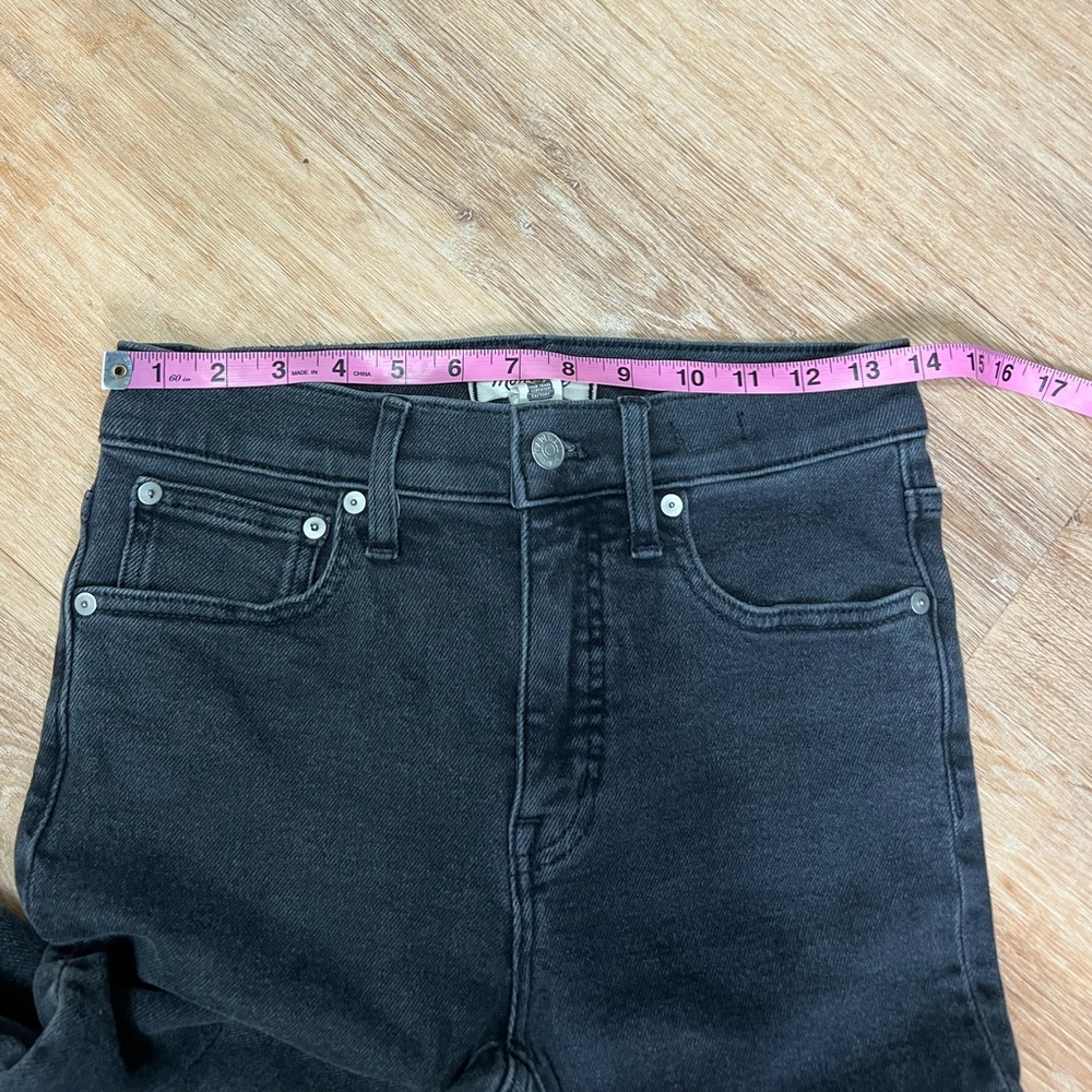 Madewell Women's Black Flare Jeans Cali Demi Boot 27 High Rise - Picture 7 of 9